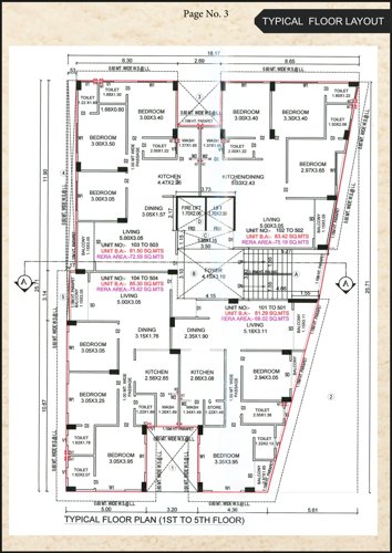  ashesh-park Ashesh Park Cluster Plan from 1st to 5th Floor