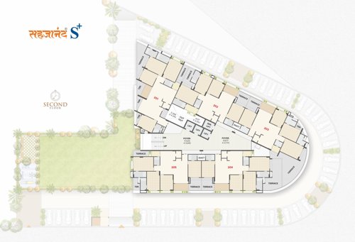  sahjanand-s-plus Sahjanand S Plus Cluster Plan for 2nd Floor