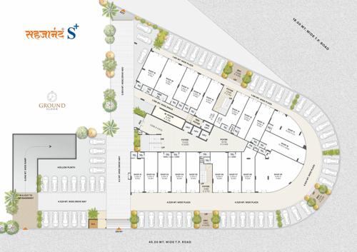  sahjanand-s-plus Sahjanand S Plus Cluster Plan for ground Floor