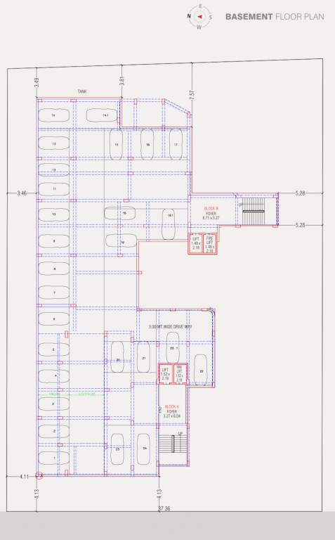  pride homes A, B Basement Cluster Plan