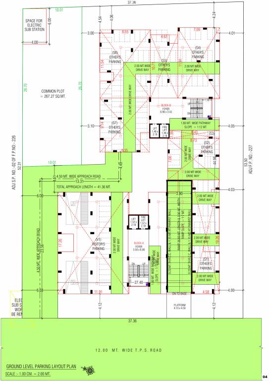  pride homes A, B Ground  Cluster Plan
