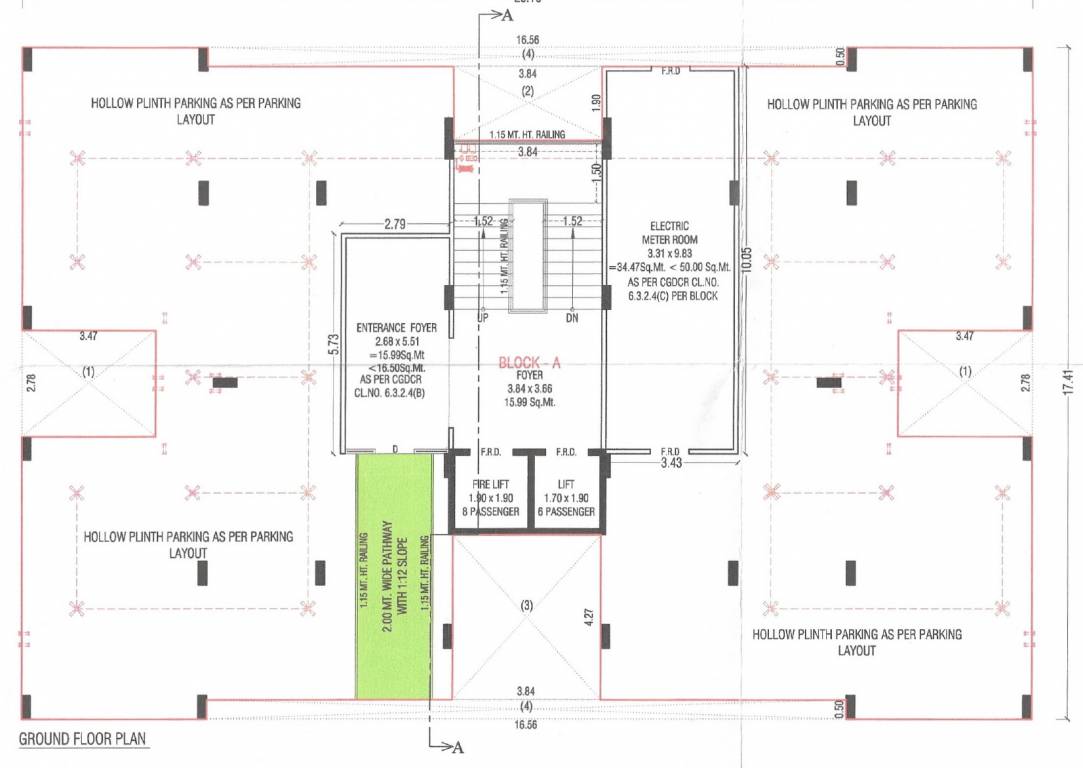  shyam parisar Block  A Ground Cluster Plan