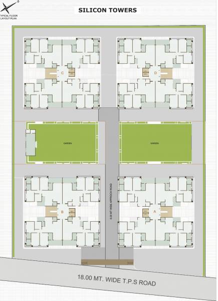  silicon-towers A, B, C, D Typical Cluster Plan