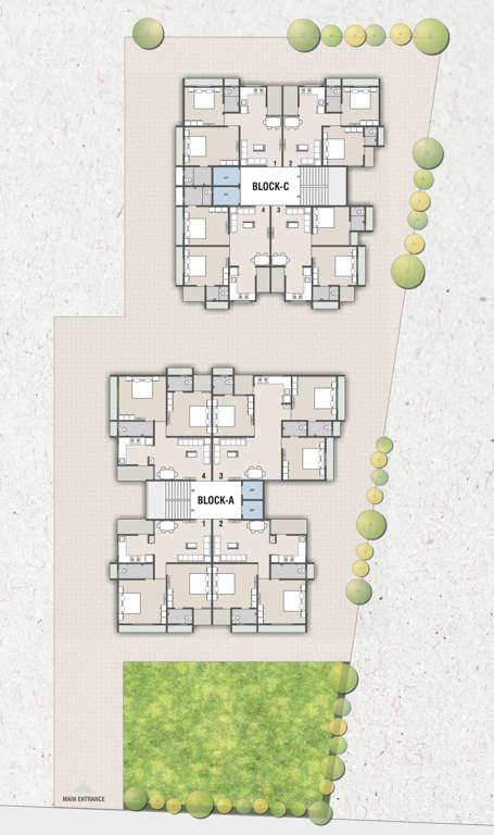  hammash residency block a and c Block A And C Cluster Plan From 1st To 6th Floor