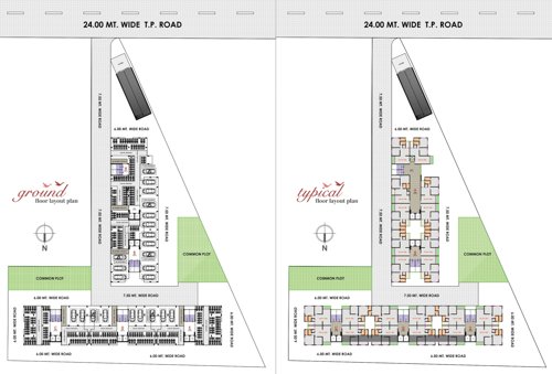 vihar Block A, Block B, Block C, Block D Cluster Plan from ground to 13th Floor