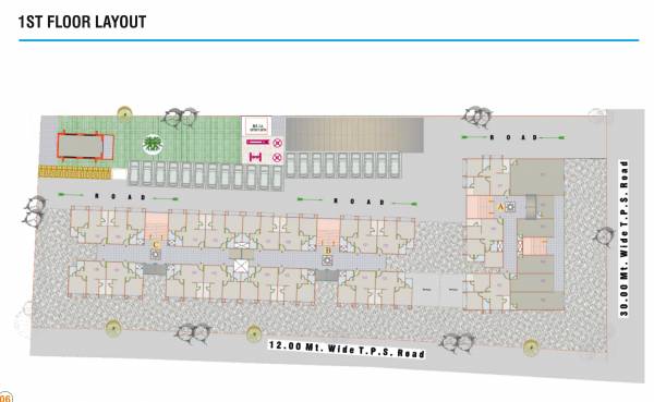  tirupati-tower Block A, B And C Cluster Plan for 1st Floor