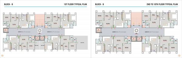  tirupati-tower Block B Cluster Plan from ground to 10th Floor