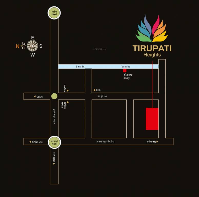  tirupati tower Location Plan
