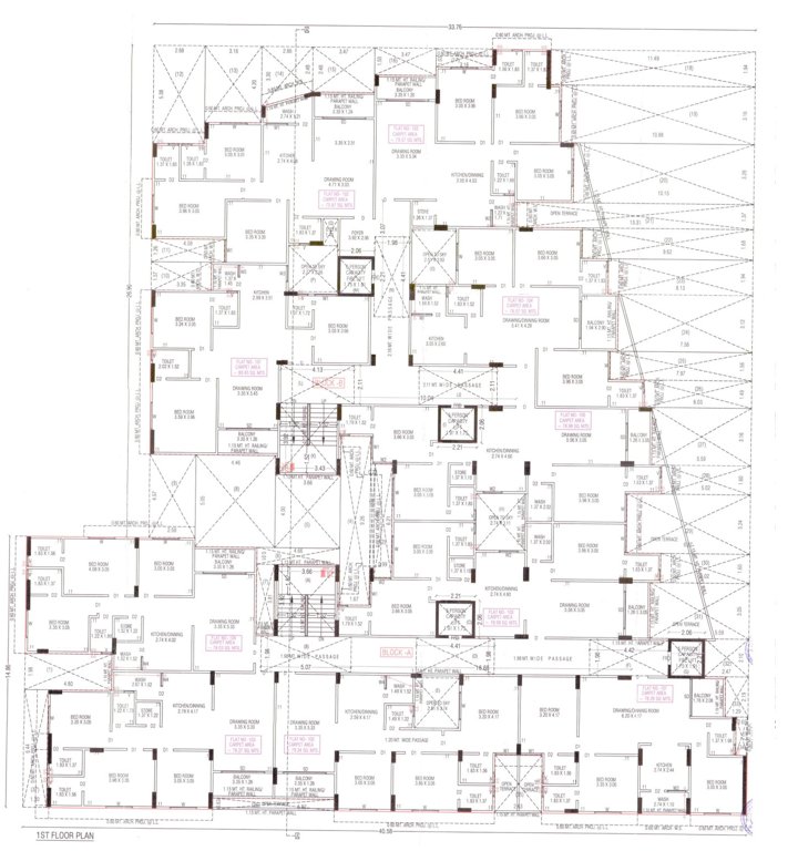  shoolin exotica Block A And B Cluster Plan for 1st Floor