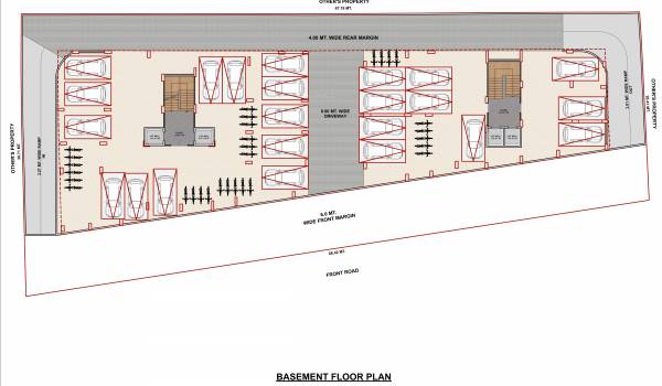  uday-flat Block A And B Cluster Plan for Basement 1 Floor