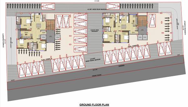  uday-flat Block A And B Cluster Plan for ground Floor