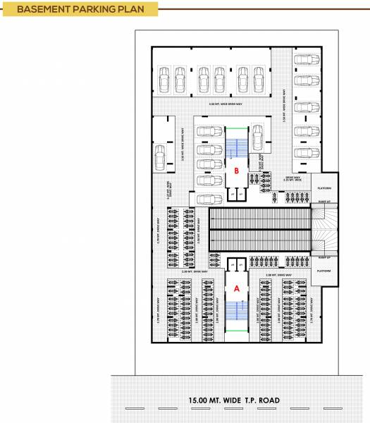  exotica Block- A, B Cluster Plan For Basement Floor Plan