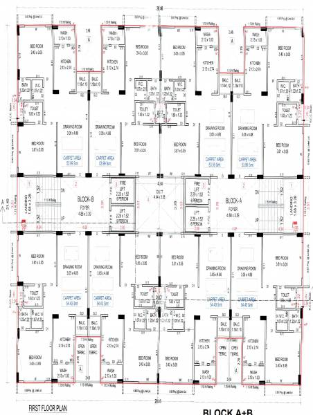  al-hamd-ii A, B Cluster Plan For 1st Floor