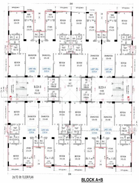  al-hamd-ii A, B Cluster Plan From 2nd To 6th Floor