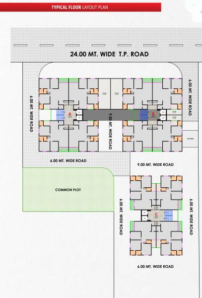  shreedhar-parisar Block- A, B, C Typical Cluster Plan