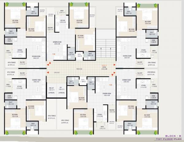  anmol-bliss B Cluster Plan For First Floor