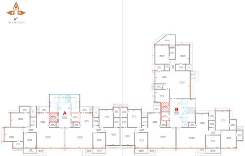  pramukh-shanti Block- A Cluster Plan For 6th Floor