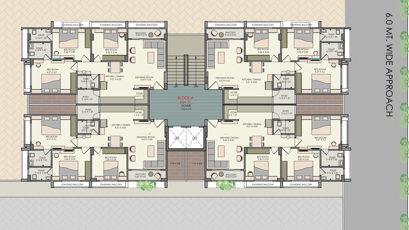  maruti icon A Cluster Plan For 2nd, 4th And 6th Floor
