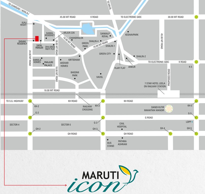  maruti icon Location Plan