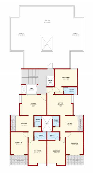  sahitya-samrat Sahitya Samrat Cluster Plan for 6th Floor