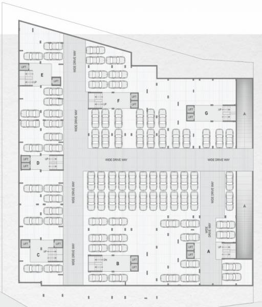  yogeshwar-homes-2 Block A,B,C,D,E,F,G Cluster Plan For Basement