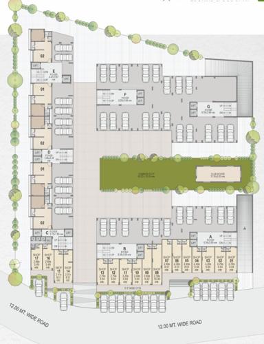  yogeshwar-homes-2 Block A,B,C,D,E,F,G Cluster Plan For Ground Floor