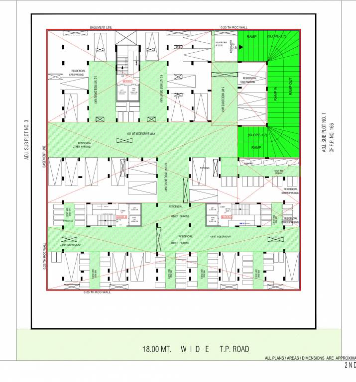 sujal apartment Block A,B & C 2 Basement Floor Cluster Plan