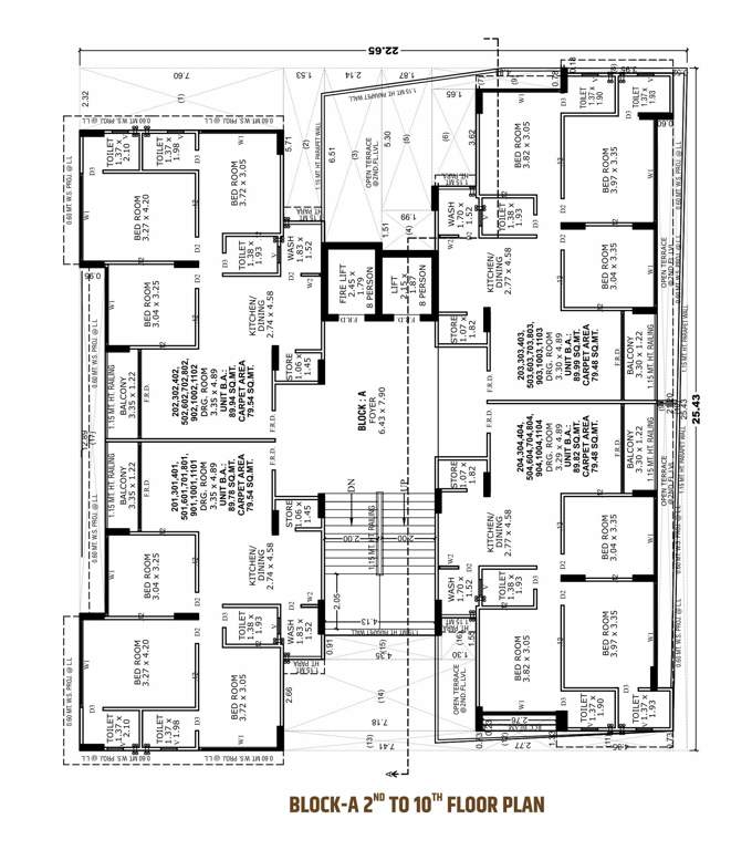  aura Block A Cluster Plan from 2nd to 10th Floor
