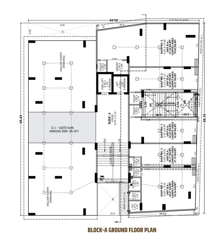  aura Block A Ground Floor Cluster Plan
