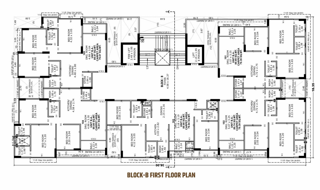  aura Block B Cluster Plan for 1st Floor