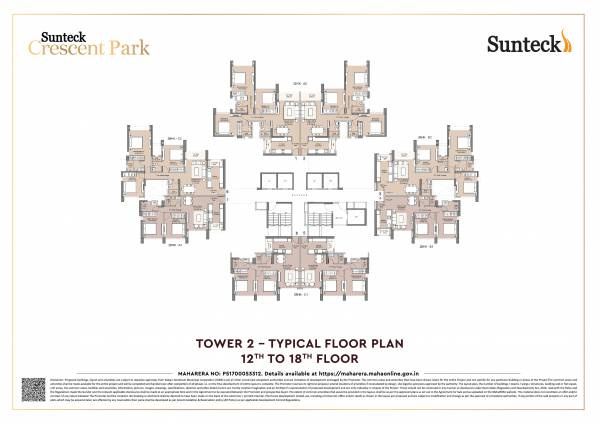  crescent-park-2 Tower 2 Cluster Plan from 12th to 18th Floor