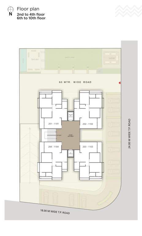  emerald 44 Emerald 44 Cluster Plan for 2 to 4th And 6th And 10th Floor