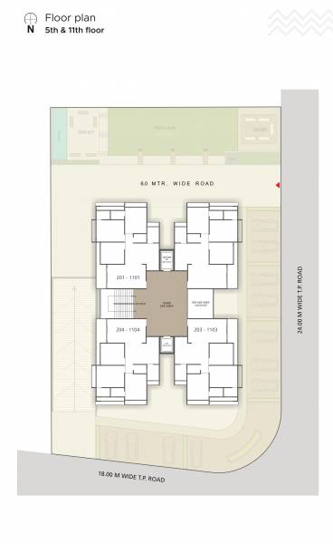  emerald-44 Emerald 44 Cluster Plan for 5th To 11th Floor