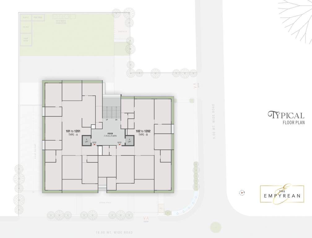  the empyrean The Empyrean Cluster Plan for Typical Floor
