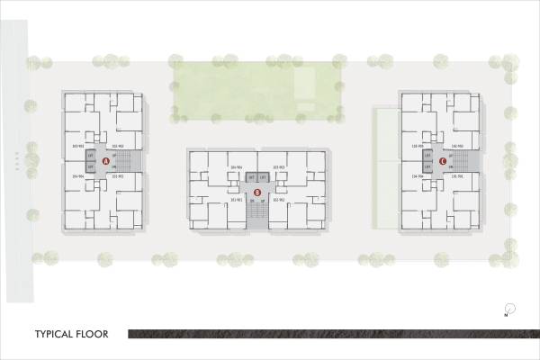  manor Block A, B And C Cluster Plan for Typical  Floor