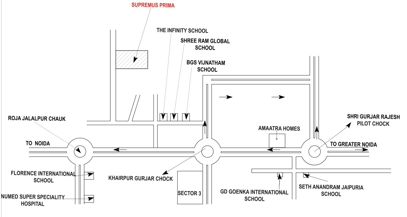 supremus prima Location Plan