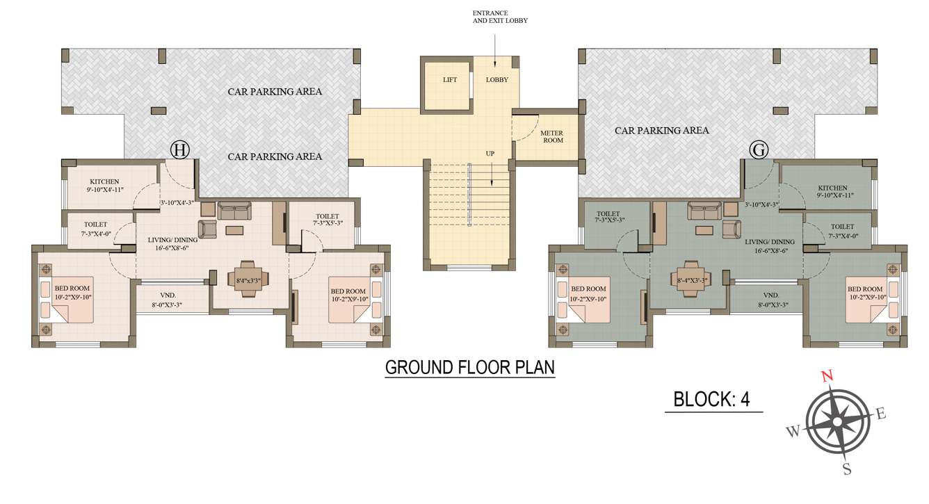  roopkatha Block 4 Ground Floor Cluster Plan