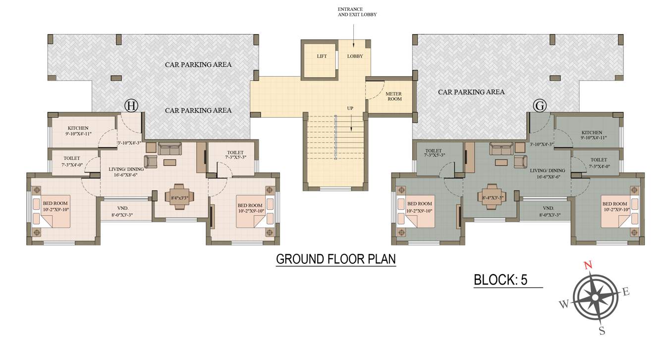  roopkatha Block 5 Ground Floor Cluster Plan