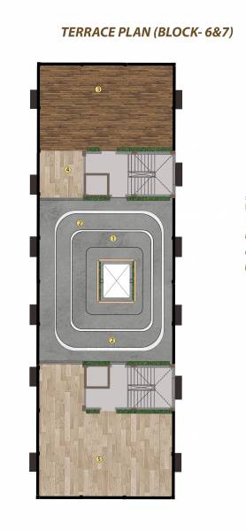  roopkatha Block 6 & 7 Terrace Floor Cluster Plan