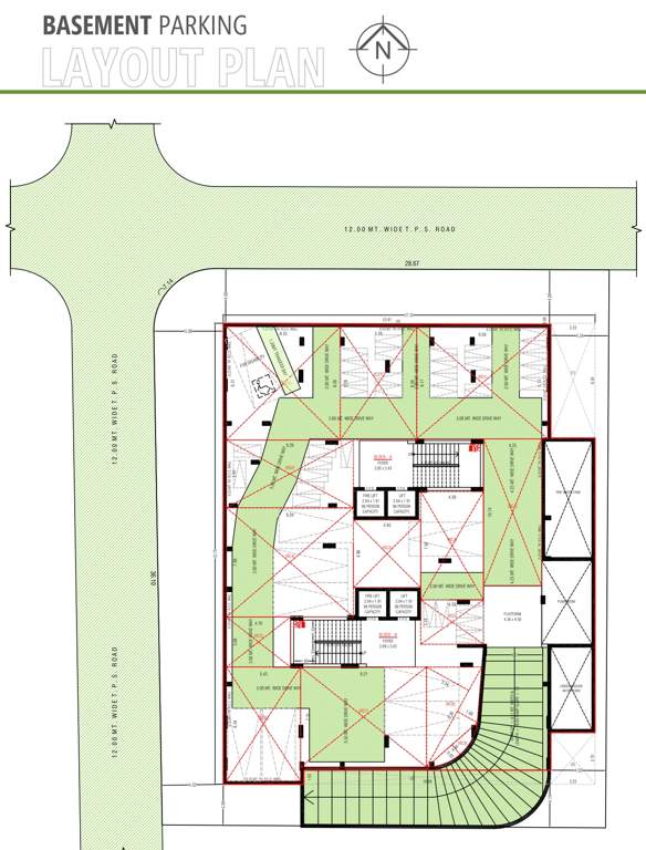  sivana greens Block A And Block B Basement Cluster Plan