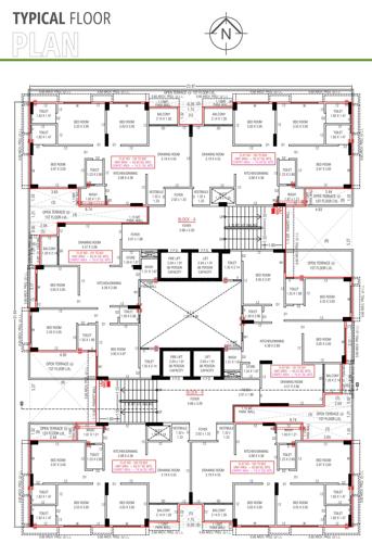  sivana-greens Block A And Block B Cluster Plan from 1st to 6th Floor