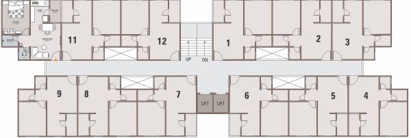  aakruti-status-2 Block C,D Cluster Plan For Typical Floor Plan