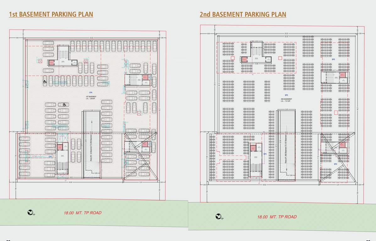  veer swastik hills Block A, B, C And D Cluster Plan for Basement 1 And 2 Floor
