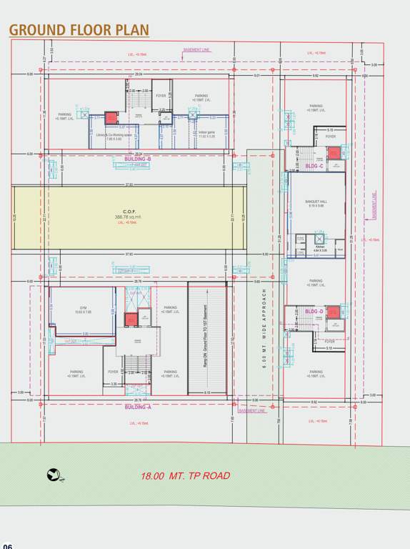  veer swastik hills Block A, B, C And D Cluster Plan for ground Floor