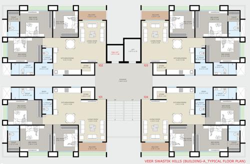 Block A Cluster Plan from 1st to 14th Floor veer-swastik-hills Block A Cluster Plan from 1st to 14th Floor