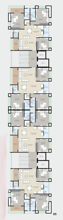  veer swastik hills Block C And D Cluster Plan from 1st to 14th Floor