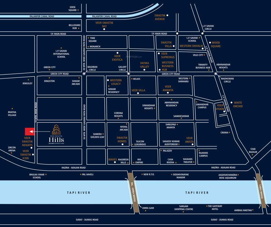  veer swastik hills Location Plan