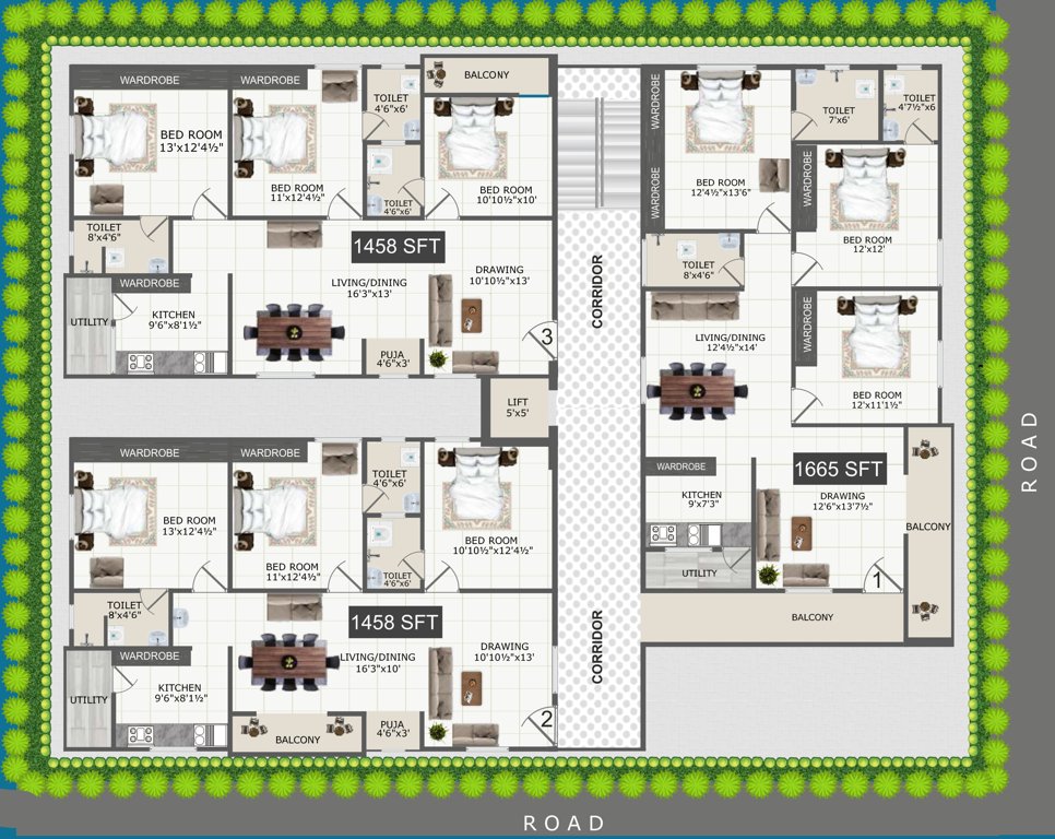  navya ss arcadia Navya SS Arcadia Typer Cluster Plan