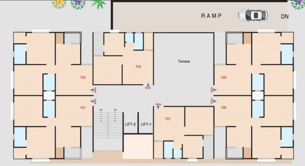  parmeshwar-heights Parmeshwar Heights Cluster Plan For 7th Floor