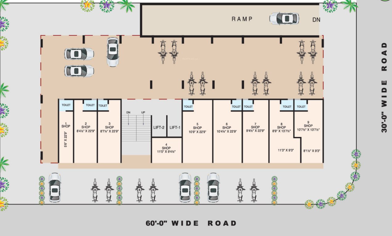  parmeshwar heights Parmeshwar Heights Cluster Plan For Ground Floor